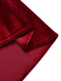 Wine Red 1930s Strap Velvet Mermaid Dress