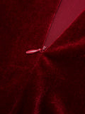 Wine Red 1930s Strap Velvet Mermaid Dress