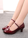 [US Warehouse]Vintage Mid High Heel Shoes