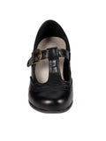 Retro Black T-Strap Chunky Heels Shoes
