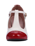 Retro T-Strap High Heels Shoes