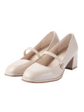 Retro Mary Jane Mid Heels Shoes