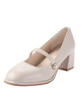 Retro Mary Jane Mid Heels Shoes