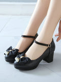 Retro Bowknot Mary Jane Shoes