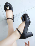 Retro Bowknot Mary Jane Shoes