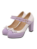 Retro Mary Jane High Heels Shoes