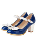 Mary Jane Bowknot Chunky Heels Shoes