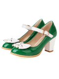 Mary Jane Bowknot Chunky Heels Shoes
