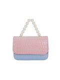 Gradient Pink Blue Pearl Handbag