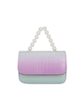 Gradient Purple Green Pearl Handbag