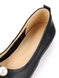 Retro Low Top Mary Pearl Leather Shoes