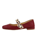 Retro Polka Dot Strap Leather Shoes