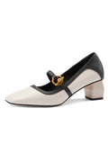 Retro Instep Strap Leather Shoes
