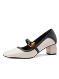 Retro Instep Strap Leather Shoes
