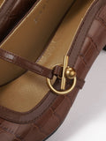 Retro Instep Strap Leather Shoes