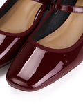 Retro Instep Strap Patent Leather Shoes