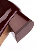 Retro Instep Strap Patent Leather Shoes