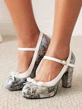 Retro Rose High Heels Shoes