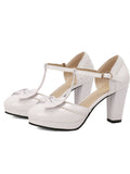 Bowknot Chunky Heels Mary Jane Shoes