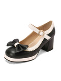 Bowknot Chunky Heels Mary Jane Shoes