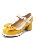 Bowknot Chunky Heels Mary Jane Shoes