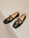Retro Square Shallow Mouth Thick Heel Shoes