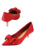 Bow Tie Pointed Toe High Heels
