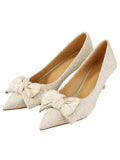Bow Tie Pointed Toe High Heels