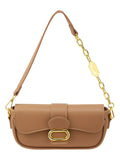 Solid Color Chain Flap Shoulder Bags