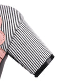 Stripe & Polka Dots Buckled High Heel Shoes