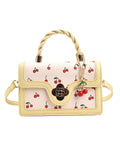 Retro Cherry Flap Crossbody Handbag