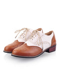 Retro Carved Low Heel Casual Shoes