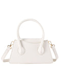 Solid Color Leather Handbag & Crossbody Bag
