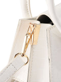 Solid Color Leather Handbag & Crossbody Bag