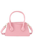 Solid Color Leather Handbag & Crossbody Bag