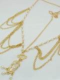 [US Warehouse] Tassel Rhinestone Beads Forehead Chain