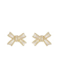 Retro Pearls Bow Stud Earrings