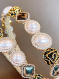 Gold Shiny Pearl Gem Headband