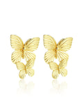 Golden Butterfly Shaped Vintage Earrings