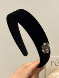 Christmas Solid Velvet Gemstone Hairband