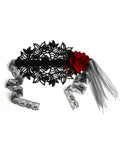 Retro Halloween Rose Mesh Hairband