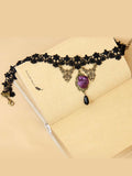 Retro Halloween Rose Lace Necklace