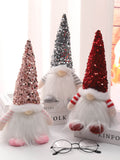 Christmas Sequined Hat Gnomes Ornaments
