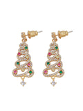 Colorful Christmas Tree Tassel Hollow Earrings