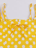 1950s Spaghetti Strap Polka Dot Dress