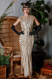 1920s Sequin Art Deco Maxi Dress