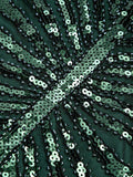 [US Warehouse] Green 1920s Sequin Art Deco Maxi Dress