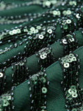 [US Warehouse] Green 1920s Sequin Art Deco Maxi Dress