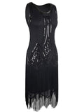 1920s Beaded Fringed Flapper Dress