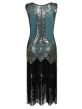 1920s Beaded Fringed Flapper Dress